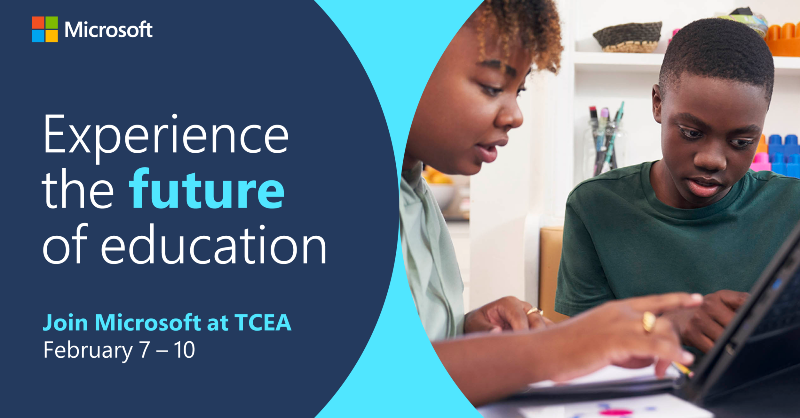 MicrosoftEDU's tweet photo. The countdown to #TECA2022 is on! 🤩​

This year, you’ll have the opportunity to connect with education leaders, grow your PD community &amp; learn from technology experts – plus, you won’t want to miss a special #MicrosoftEDU session hosted by @lesliefisher. https://t.co/b9tXDblUnO