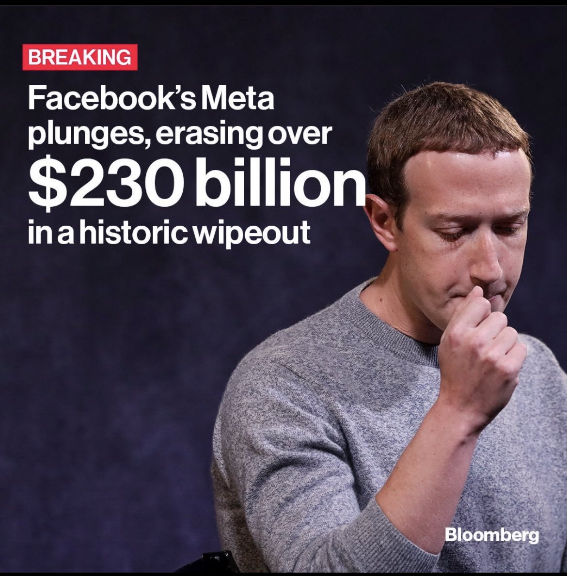 CryptoBotD's tweet image. Meta plunges up to 26%; erasing $230 Billion in market value…

On pace for the biggest wipeout ever in U.S History - Bloomberg 

#Metaverse #Metaverselaunchpad