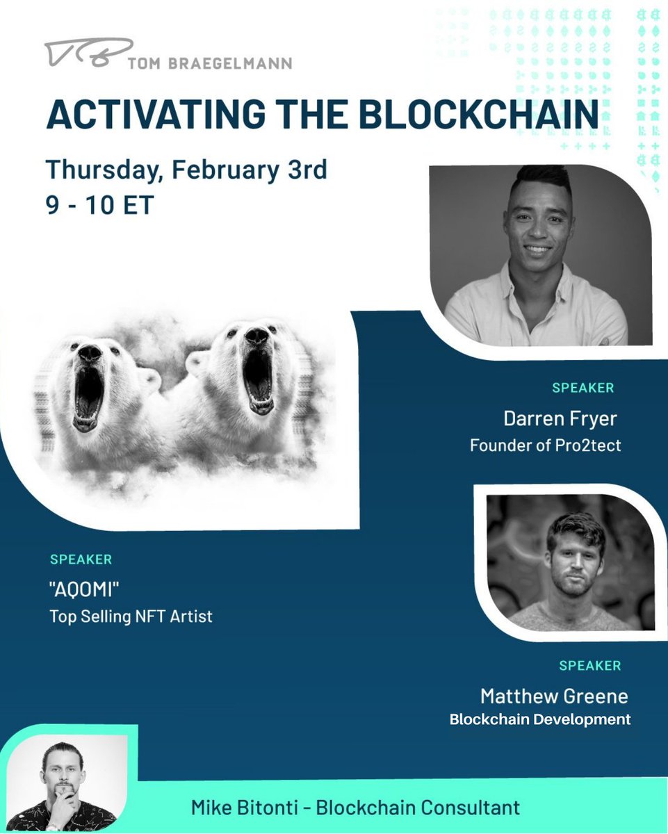 LifeofMattLA's tweet photo. Great roundtable tonight. Register now for FREE!
https://t.co/4zaDo8nPqc
#NFT #NFTCommunity #crypto #blockchain https://t.co/Ie2wIDwWuy