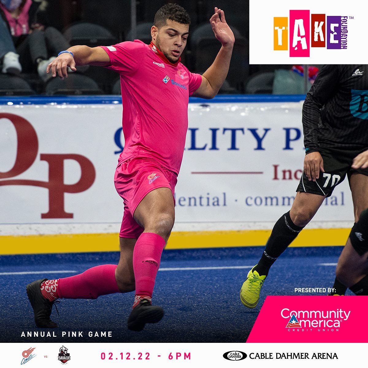 We’re pleased to announce <a href="/CommunityAmerCU/">CommunityAmerica</a> is partnering up with <a href="/TAKEFoundation/">TAKE Foundation</a> to offer a FREE Self-Defense Class on the field before our Annual #pinkgame
🟪
Limited spots available - register here and also receive a FREE ticket to the game 🥋☄️⚽️
🟪
Kccomets.com/pink-game
