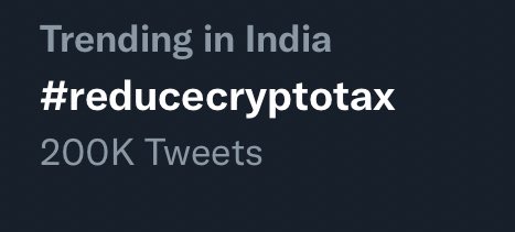 #reducecryptotax 200K+ Tweets