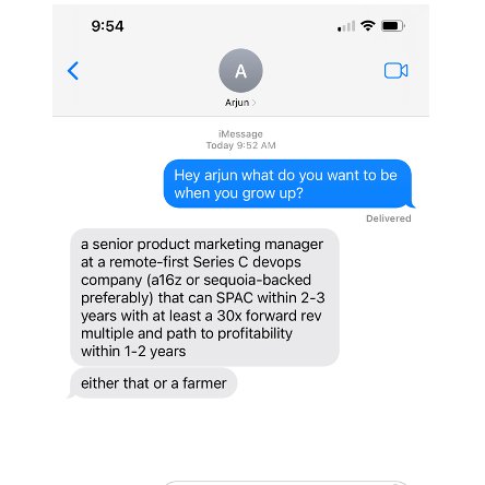 i asked my 8 yr old cousin what he wants to be when he grows up and this is what he said