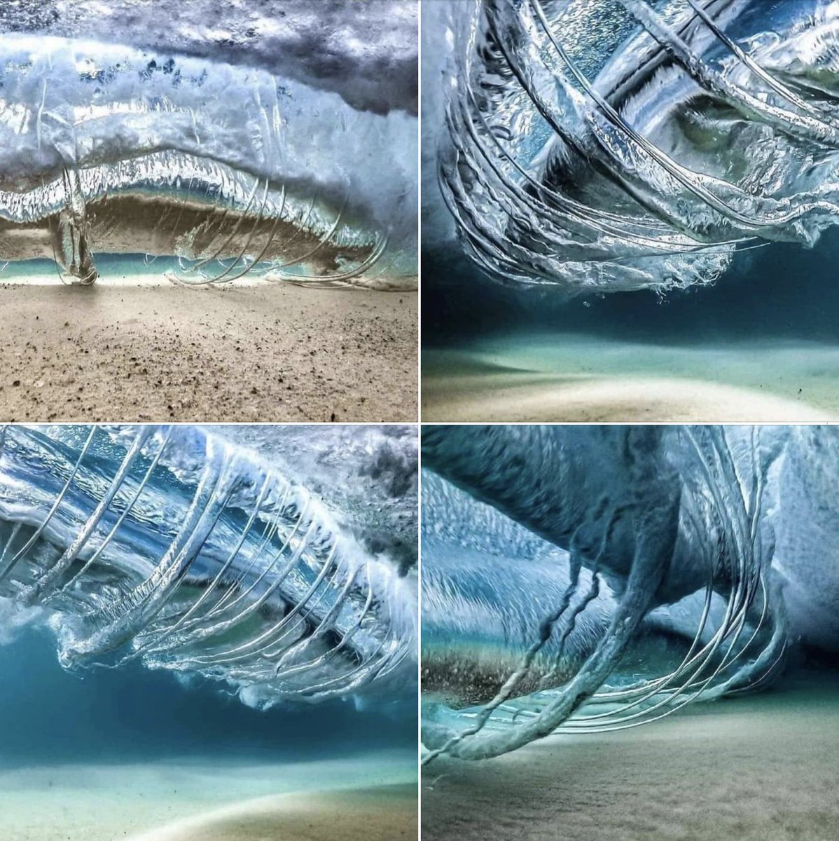 The_Em_Vega's tweet photo. Q: Take a look at these photos. Where are they? Which planet? 

A: Earth! These are pics of what #water looks like under the waves. 

#nature #IsLit #NaturePhotography https://t.co/ZHrGVnVwll