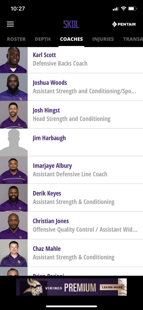 brinkman_seth's tweet photo. @DanBarreiroKFAN if he wasn’t the guy…. Why is this currently on the Vikings website? https://t.co/FlSUNUNcxV