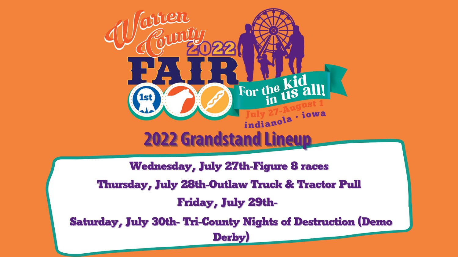 Warren County Fair Schedule 2022 Warren County Fair (@Warrencofairia) / Twitter