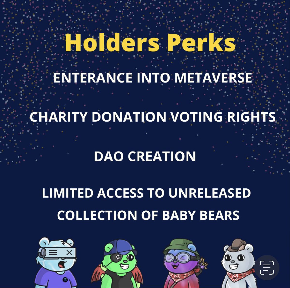 BCBearsNFT's tweet photo. Remember to check out our roadmap https://t.co/zYPawhF7wV. #NFT #NFTs #NFTCommunity #BestCommunityEver #NFTGame #NFTProject #NFTartwork #NFTLaunch https://t.co/oPBRhroVp5