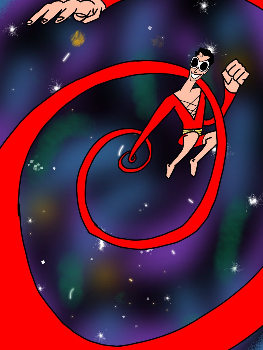 Plastic Man: Stretching Through The Spaceways

Art by me!
#artistsontwitter #art #PlasticMan #dccomics #fanart #digitalart #superheroes #PatrickOBrian #EelOBrian