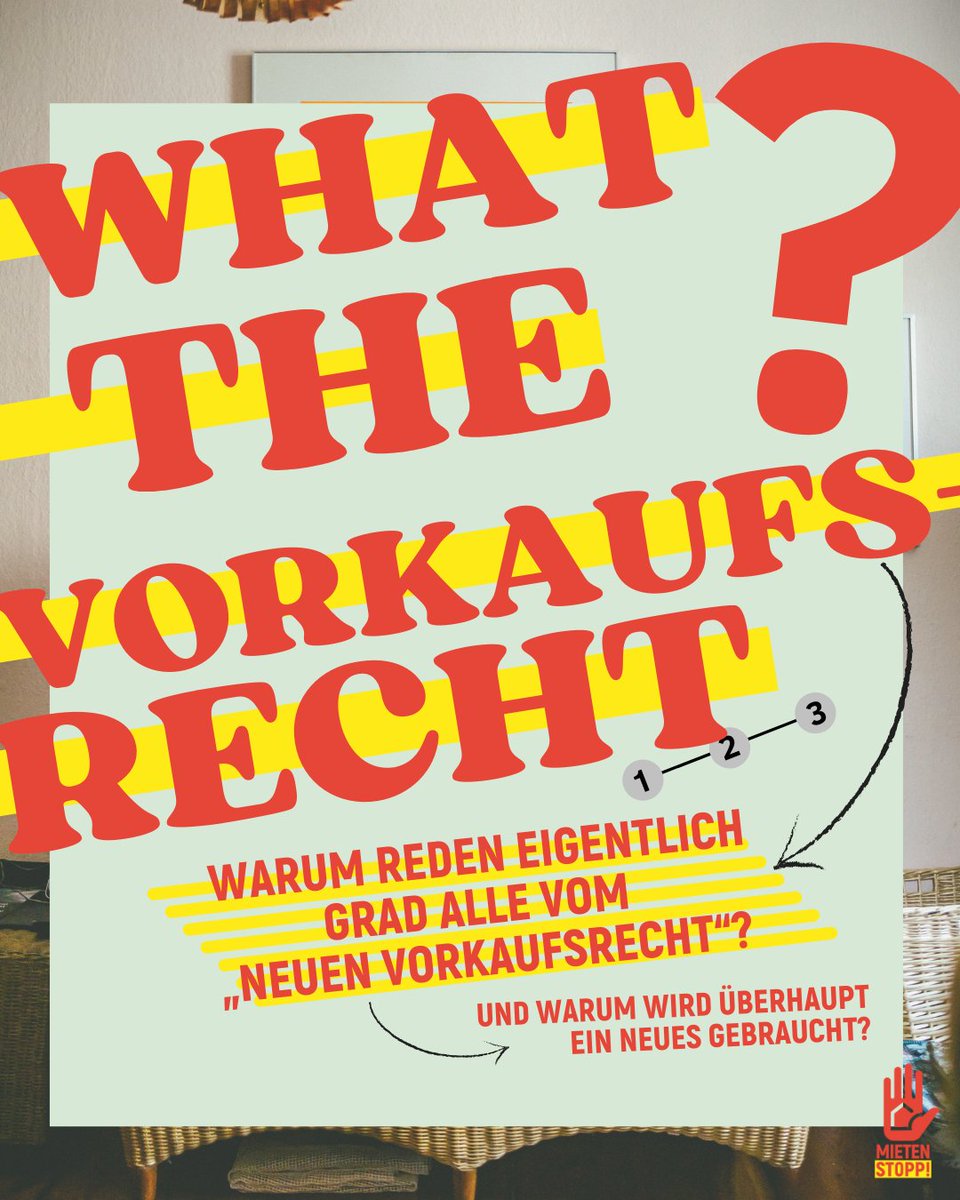 🤔 Wie kann Wohnen wieder bezahlbar werden und warum reden eigentlich grad alle vom #Vorkaufsrecht? ☺️ Wir klären über dieses wichtige Instrument auf, in unserer Rubrik: ~ WHAT THE VORKAUFSRECHT⁉️ ~