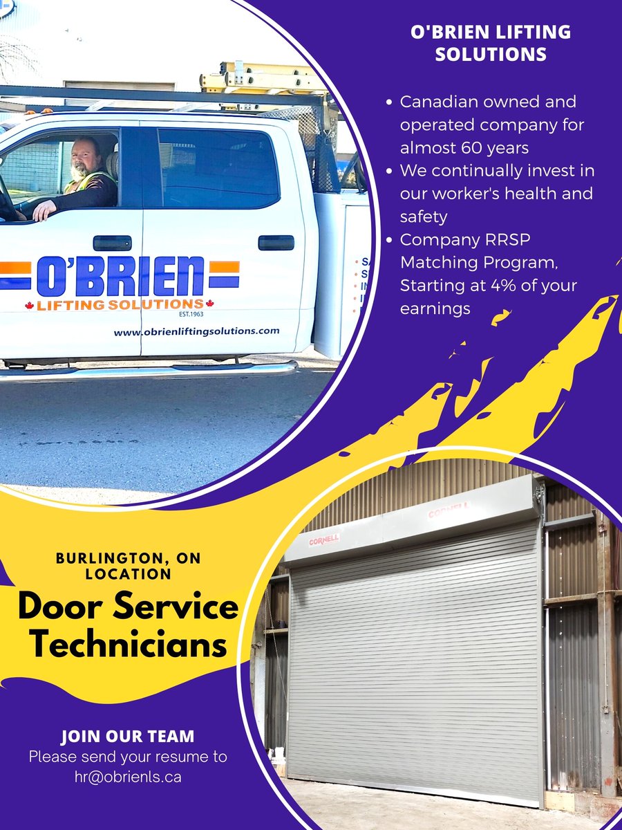 OBrienLifting's tweet photo. To apply to this position, please send your resume to hr@obrienls.ca
Please view the full job description on the careers page on our website: https://t.co/s7chuDukot https://t.co/vEA4vK1sfI