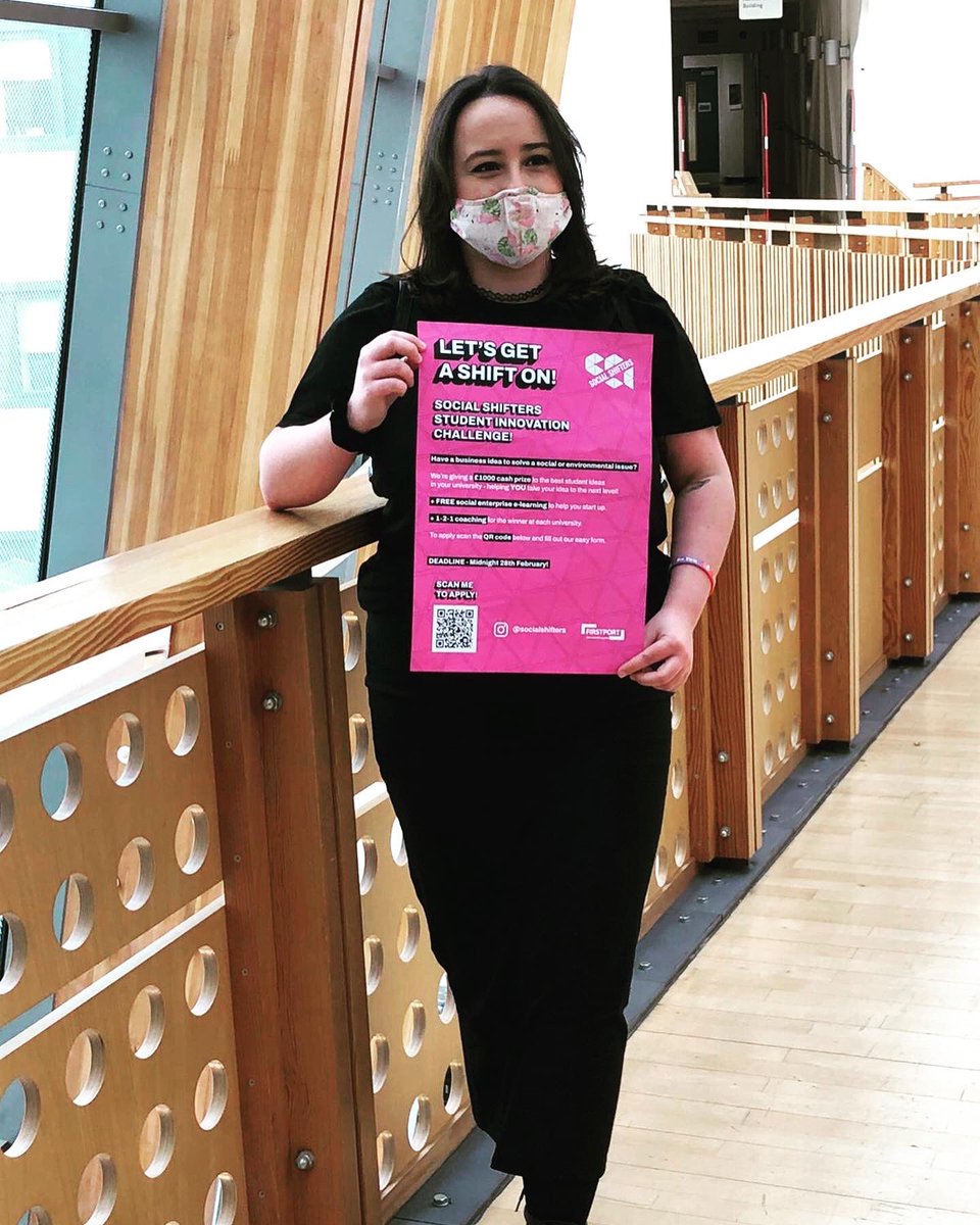 socialshifters's tweet photo. Did you see our Campus Ambassador Chloe at @GCUstudents today?? She’s there to tell students to 📣 GET A SHIFT ON! … and submit their business ideas to our student social innovation challenge! 💡💡💡 https://t.co/2kdMmashAE