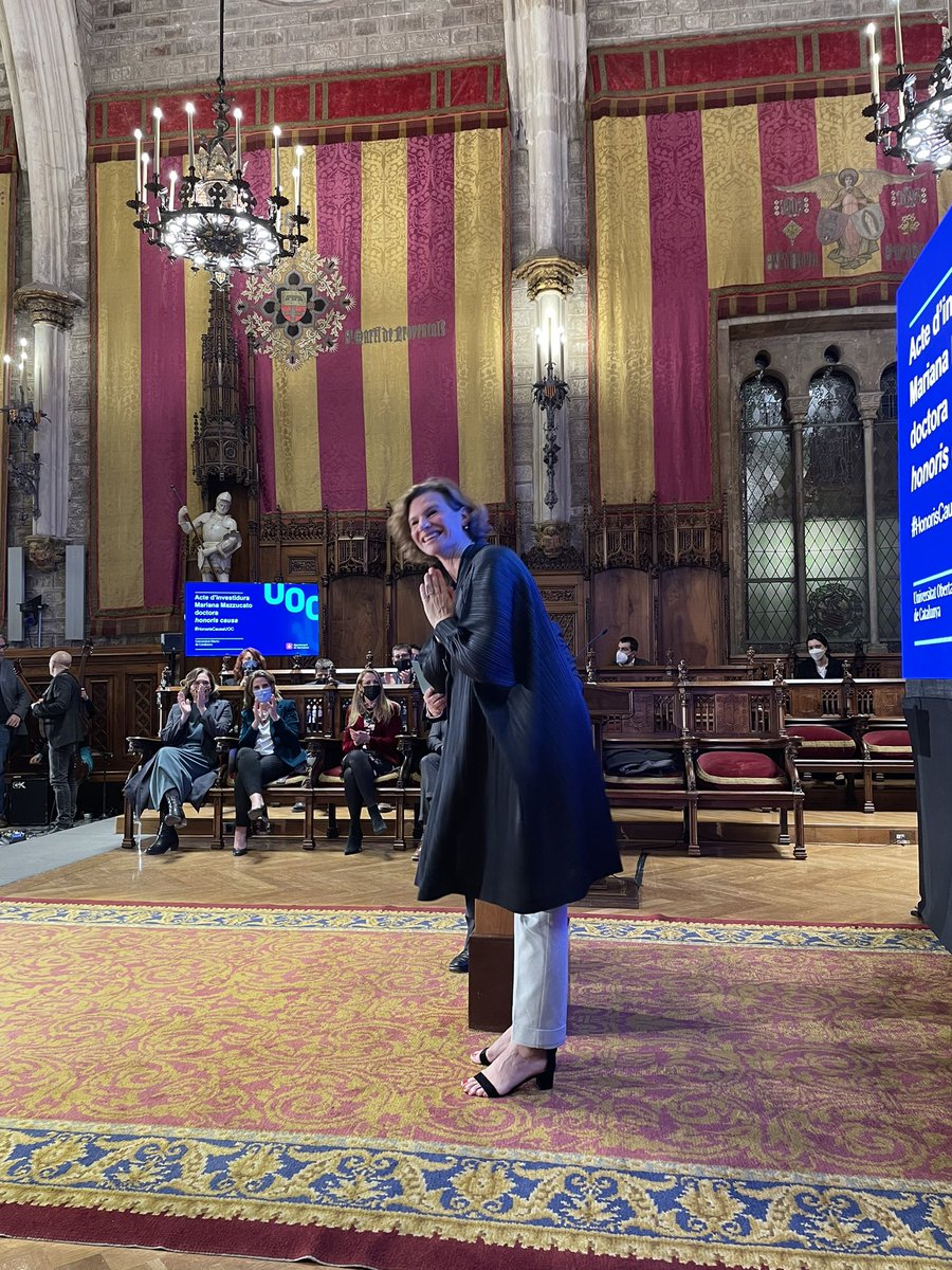 Marta Aymerich (@martaaymerich) on Twitter photo B R I L L A N T laudatio de <a href="/MazzucatoM/">Mariana Mazzucato</a> a càrrec d’<a href="/afitob/">Àngels Fitó</a>, vicerectora de competitivitat i ocupabilitat de la <a href="/UOCuniversitat/">UOCuniversitat</a>
So kind of you, Mariana, while recieving the #HonorisCausaUOC
award! B R I L L A N T laudatio de <a href="/MazzucatoM/">Mariana Mazzucato</a> a càrrec d’<a href="/afitob/">Àngels Fitó</a>, vicerectora de competitivitat i ocupabilitat de la <a href="/UOCuniversitat/">UOCuniversitat</a>
So kind of you, Mariana, while recieving the #HonorisCausaUOC
award!