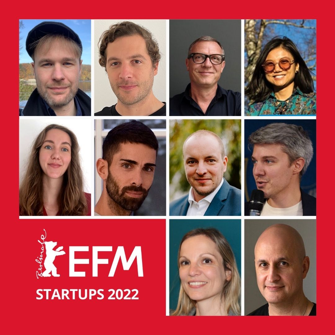 efm_berlinale's tweet photo. We are happy to present you our eleven #EFMStartups 2022!
💥Don't miss the EFM #IndustrySessions #Pitch: Mapping the Way: EFM STARTUPS Build Industry Solutions on Mon Feb 14, 4pm – 5pm 👉 access with Online Market Badge 👉 https://t.co/FVIOoRwmZ5 (1/2) https://t.co/6vNR0x1g2C