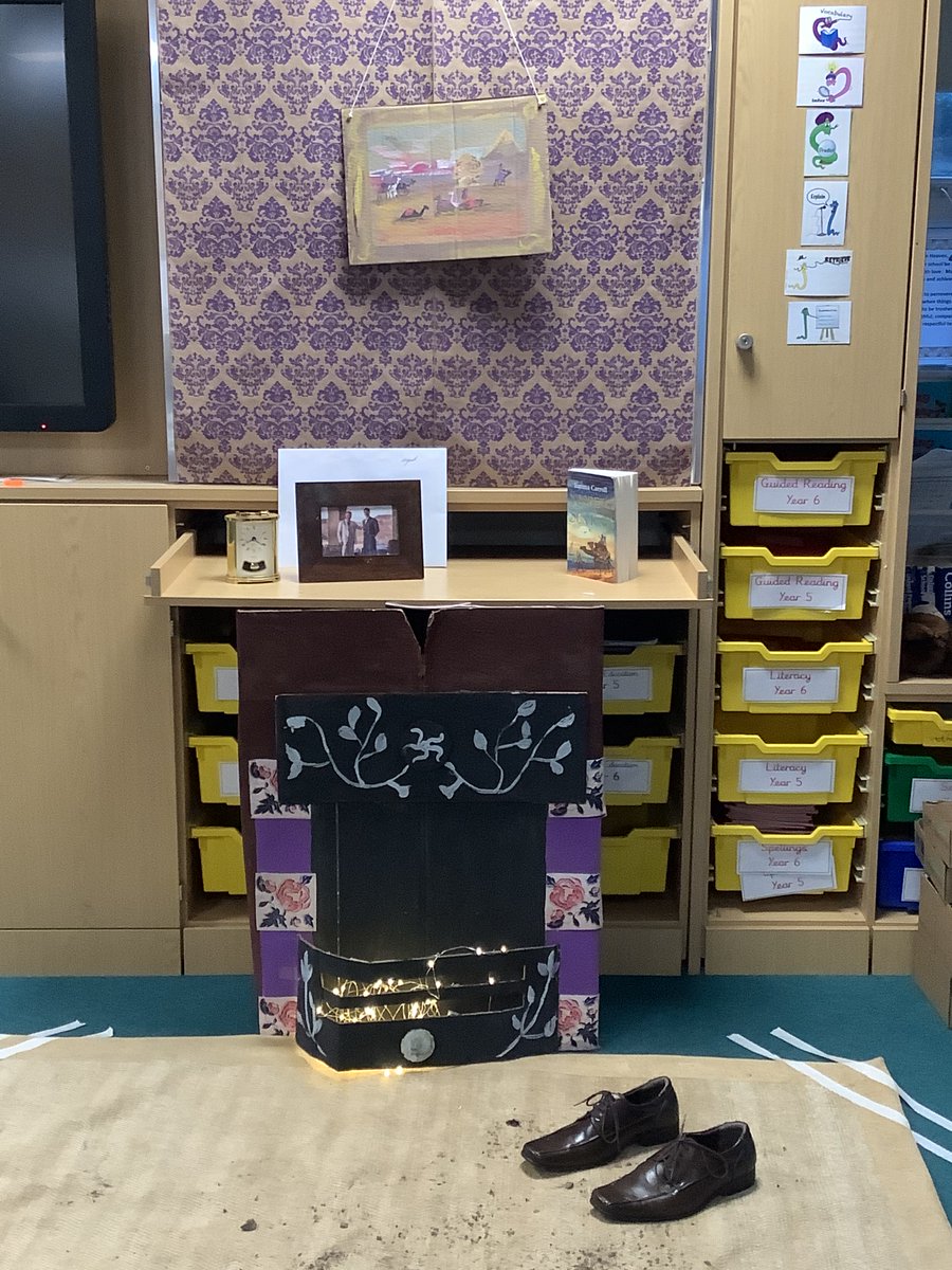 readatladock's tweet photo. Hook Day: 'Secrets Of The Sun King' by Emma Carroll. 
A pair of ash-filled shoes, a letter, a parcel, a journey, the tomb of Tutankhamun and cup of chai - we're hooked, and we haven't turned a page yet. @emmac2603 #readingforpleasure https://t.co/QxbSUzFesU