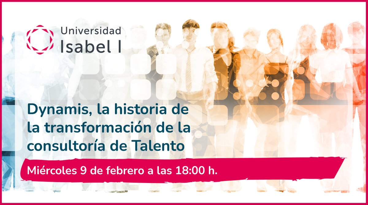 ¡Nuevo webinar sobre <a href="/dynamisRRHH/">dynamisRRHH</a>!
📢Dynamis, la historia de la transformación de la consultoría de talento
📅 Miércoles, 9 de febrero
⏰18:00h
👥<a href="/BurguePablo/">Pablo Burgué</a>, Beatriz Martín,<a href="/Jalbeam/">Alberto Benitez-Amado</a> y Jorge Magdaleno
🔗Más info: ow.ly/4IYv50HLnhn
🎥 En directo: ow.ly/iW9y50HLnhm