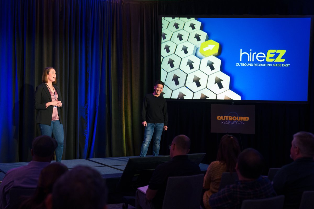 hireez's tweet photo. A big round of thanks to everyone who joined us at Outbound RecruitCon and experienced this historical moment for hireEZ! 💙#INisOUT https://t.co/jjzmu4V4GN