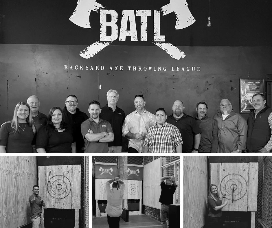 DACInc's tweet photo. We had an axe-cellent time getting the team together for some friendly competition at BATL. Our team hit multiple bullseyes and had a great time trying something new together. 🎯🪓#team #teambuilding #axethrowing #winningteam https://t.co/zajrPKu55m