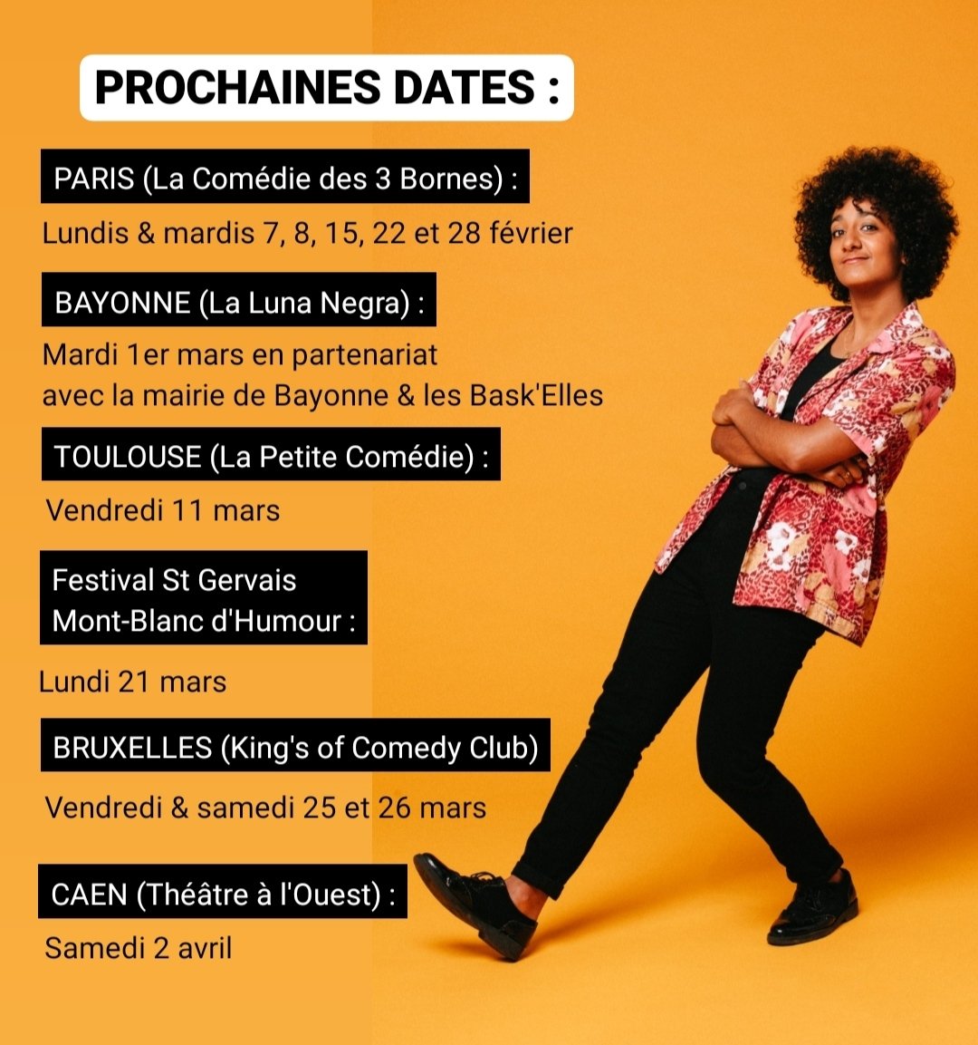 [TOURNÉE] Le spectacle va commencer à se ballader un peu en dehors de Paris 😍🌍🌈😘💛
Choisis ta date !