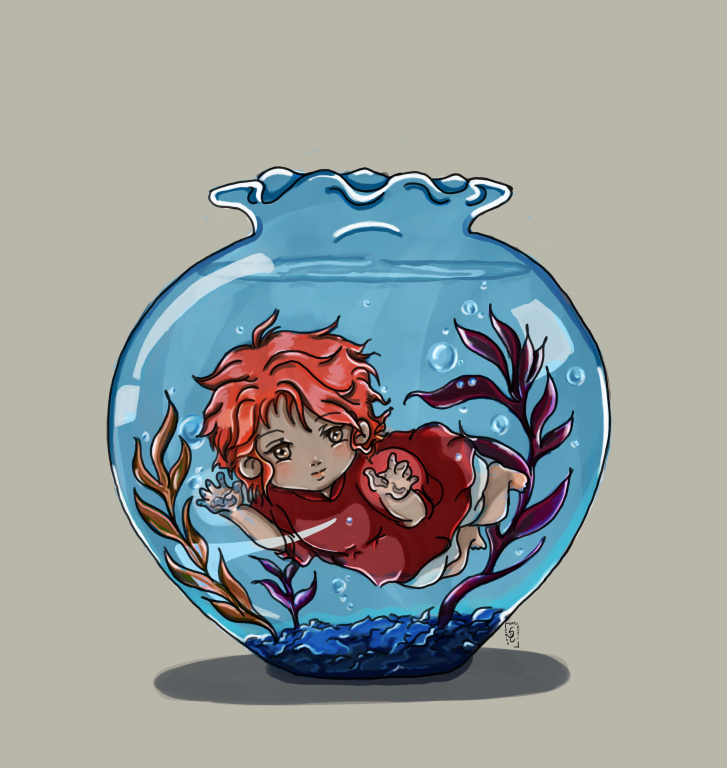 SumireSato4's tweet photo. Full colour version is done. I hope like my little friend.☺️
#ponyo #ghibli #aquarium #cute #kawaii #digitalillustration https://t.co/xnyiuNT1d5