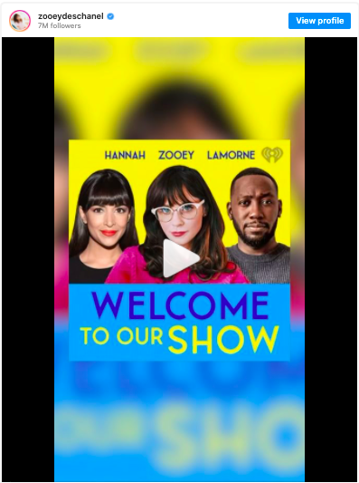 BuzzFeed's tweet photo. In case you aren't aware, Zooey Deschanel, Lamorne Morris, and Hannah Simone are re-watching episodes of New Girl and discussing the behind-the-scenes magic as part of their recently released podcast, Welcome to Our Show. https://t.co/G2h7Sm6Udb