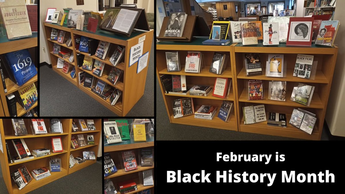 KeeneMasonLib's tweet photo. #NewLibraryDisplayAlert
Our Black History Month display is now ready for viewing! It is located by our Popular Reading section on the first floor. All items are available to check out.
#BlackHistoryMonth @KeeneMasonLib @KeeneState_ @omsssksc #BookDisplay https://t.co/NYwONcZu6L