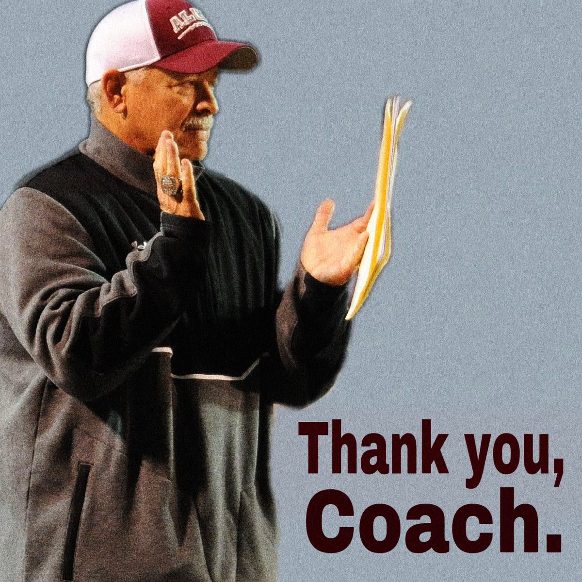 alcoafootball's tweet photo. Thank you, Coach. 🐐 https://t.co/stWloHxisY