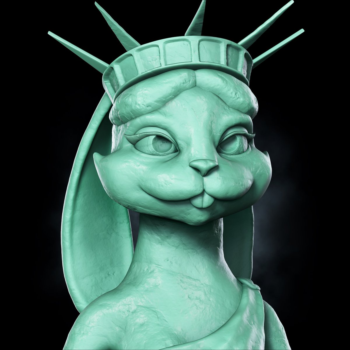 Welcome to our 8th Legendary. She is the first out of 3 female Legendaries and yes, she's here to stay.🗽

For our fellow Bunnies in New-York you might know where to find her. 

She is calling for our next Legendary, first to find wins:
1 NFT + 1 <a href="/allstarsclubnft/">All Stars Club</a> Merch