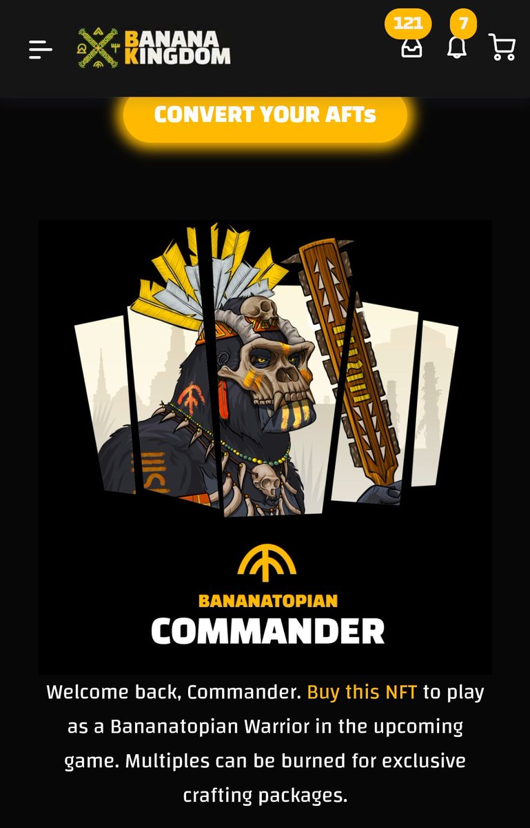 I need a few more referrals to rank up in my Quest. If you have time, it takes a minute to sign up and you'll like what you see! I would greatly appreciate it:

bananakingdom.ape.fun/?kongup=248

The NFTs are dropping soon and of course the art is dope 🦍