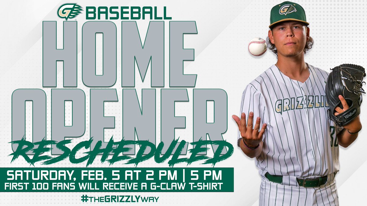 GGC_Baseball's tweet photo. 🚨RESCHEDULED🚨

#GrizGangGGC | #GGCAthletics https://t.co/kEFsCZKL2U
