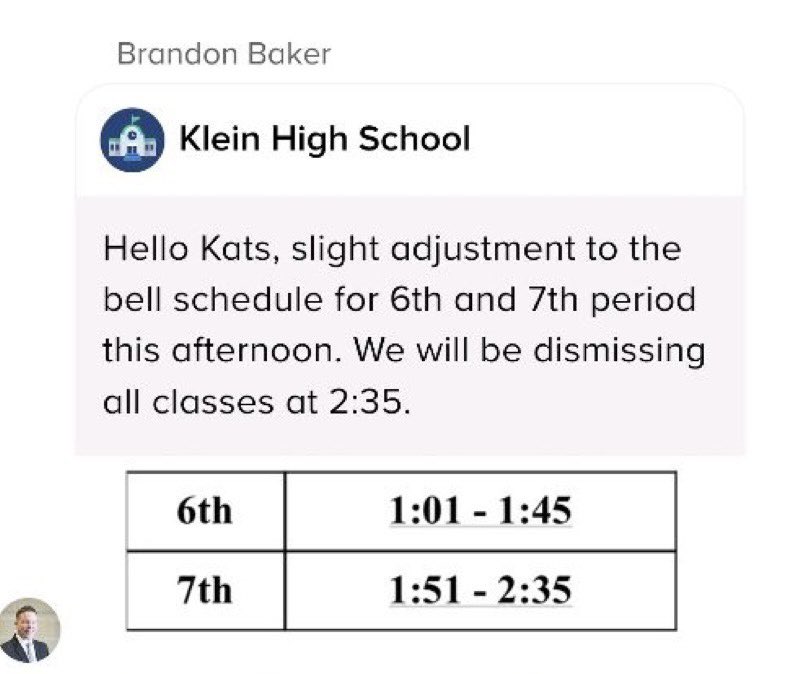 bearkatmedia's tweet photo. Adjusted schedule for today! https://t.co/EyXtX5bCNd