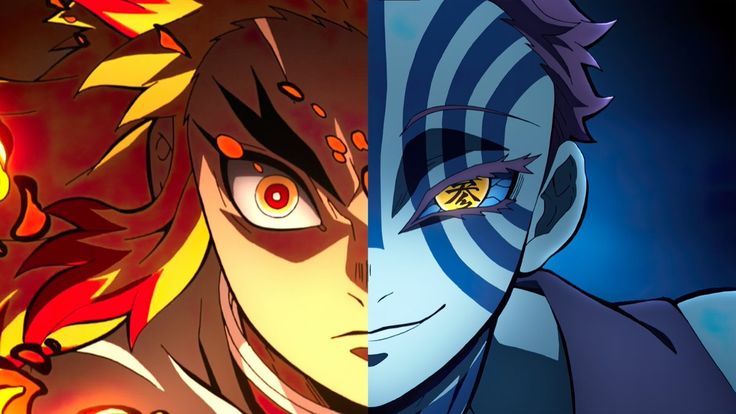 Adam76510014's tweet photo. Anime:  Kyojuro vs Akaza https://t.co/UkVC6Dkjbg