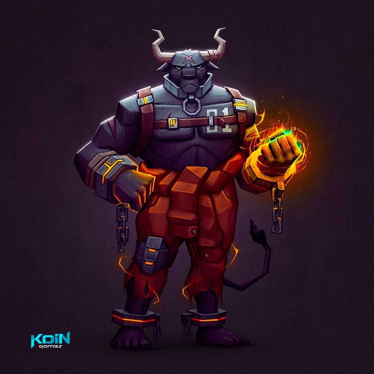 koingamesio's tweet photo. Now we talking! 🔥 

The time is here for a Fire Clan Warrior!
Can’t wait to see what our community names this guy!?!?

BUILD. BATTLE. OWN! https://t.co/y38N30hJka