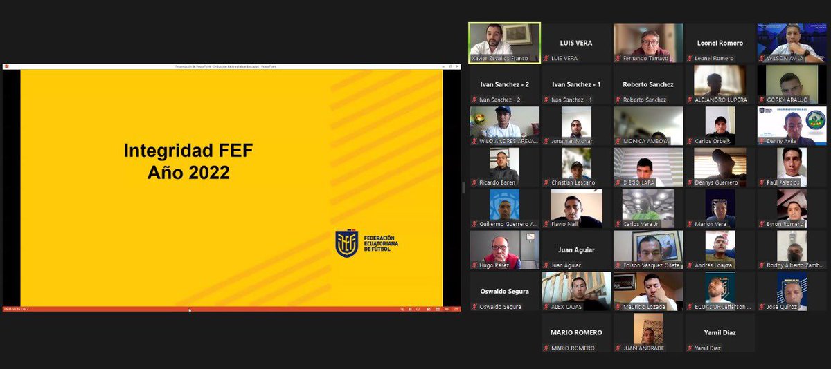 🙌¡Integridad y cumplimiento!

✅ La Comisión Nacional de Árbitros y la Dirección de Integridad y Cumplimiento de la FEF realizaron ayer una inducción dirigida a los árbitros de Serie A y Serie B para promover la ética y combatir las prácticas que afecten la integridad deportiva.