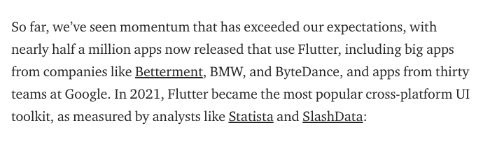 Very cool to see this link to our success story with <a href="/Betterment/">Betterment</a> in the latest <a href="/FlutterDev/">Flutter</a> blog post 🎉