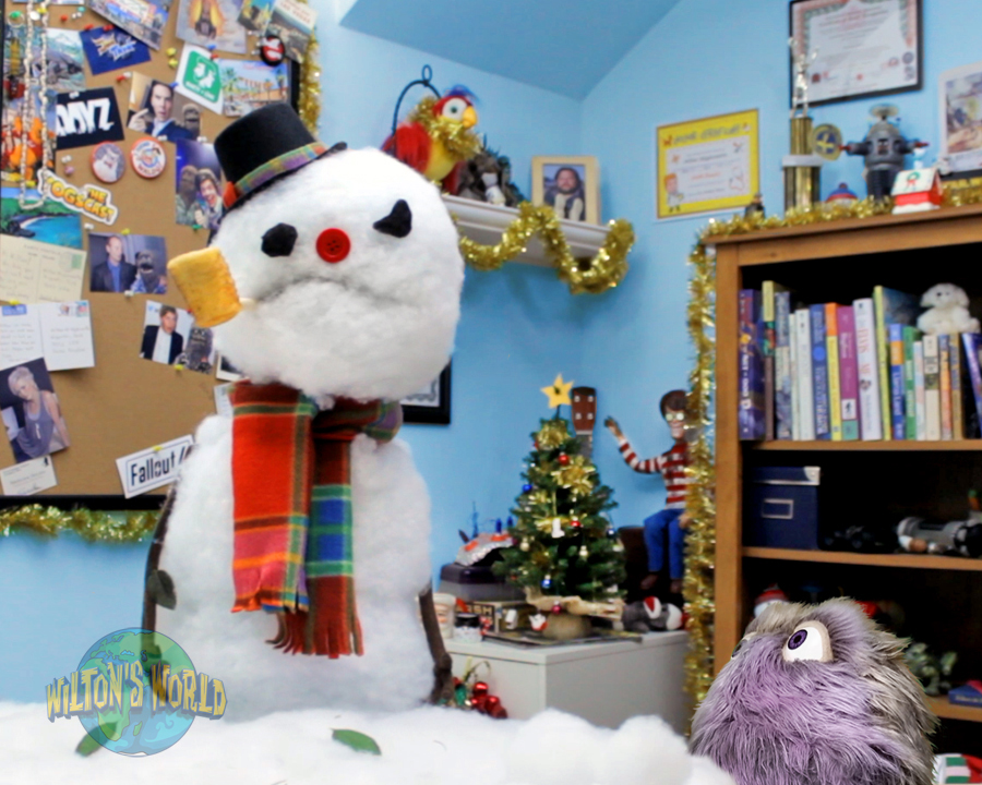 Wiltons_World's tweet photo. Since it snowed a whole bunch, I pretended it was Christmas again and built a snowman... but I must have used the wrong kind of snow because he's not very jolly and happy. He's actually kind of a jerk. #snowday #snowday2022 #thursdayvibes  #puppet #puppets https://t.co/ch5DqTFEco