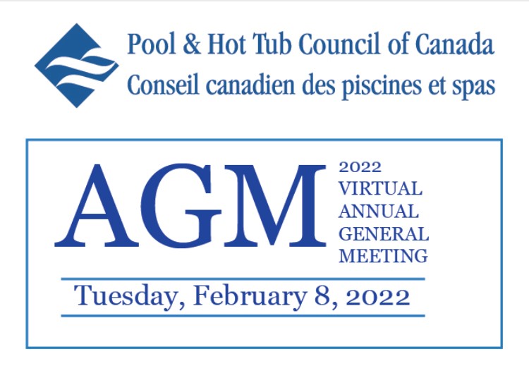 All Members of the Pool &amp; Hot Tub Council of Canada are invited to attend the Annual General Meeting 

To Register for the AGM: bit.ly/34XSSiK

If you have not yet renewed your membership – please contact the office: 905-670-3714 or email: office@poolcouncil.ca