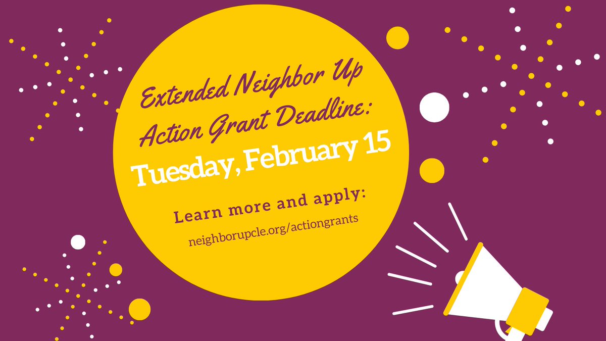 NeighborUpCle's tweet photo. The deadline for #NeighborUp Action Grants has been extended to Feb 15! Thanks to support from the Funders Collaborative on COVID Recovery, more funding is also available for pandemic recovery proposals. Learn more and apply at https://t.co/Ty2xaHFIJZ https://t.co/I9MkowqEaA