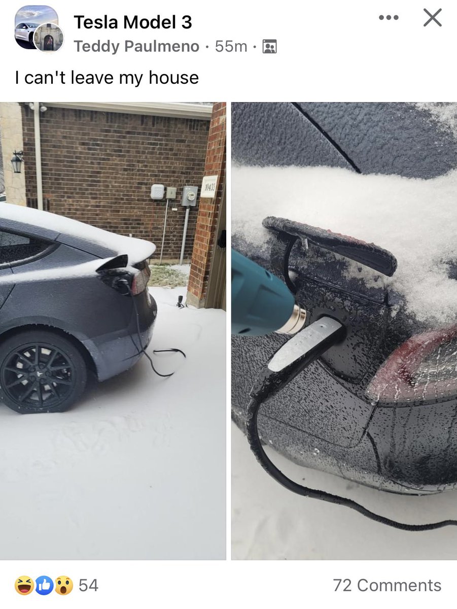 ghost_scot's tweet image. “I can’t leave my house.” - Tesla Model 3 owners with a blow dryer in his hand
#TeslaColdWeatherIssues
#TeslaQualityIssues