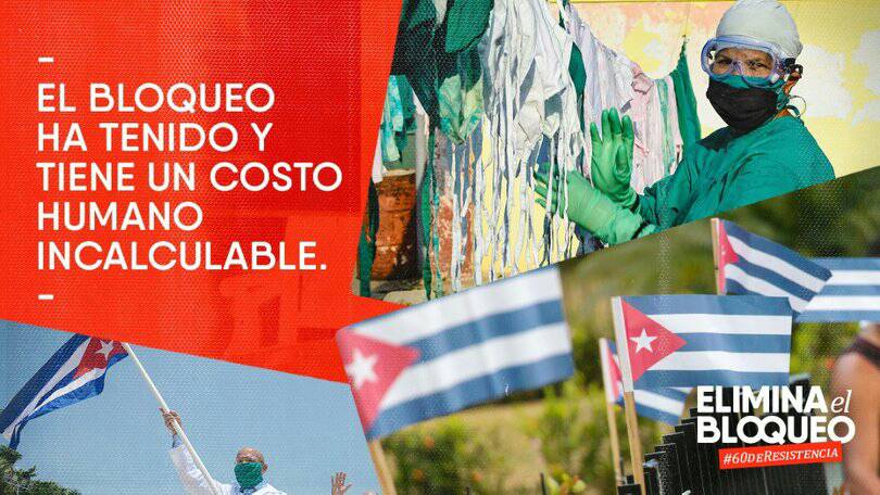Todos a unir nuestras fuerzas para eliminar el cruel, injusto y criminal Bloqueo de Estados Unidos a Cuba. #CubaVive #NoAlBloqueo #EliminaBloqueo