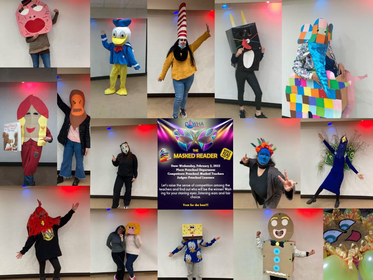 AeshaBadih's tweet photo. Reading has been proven to keep our minds young, healthy and sharp, with studies showing that reading can even help prevent alzheimer's disease. ❤❤🥰🥰❤❤

#WorldReadAloudDay2022 
#The_Masked_Reader

@makdawhaschool 
@FThaalby 
@HanaJoumaa https://t.co/wDS66apXwb