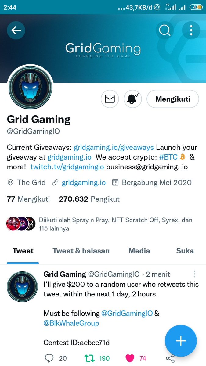 RianiwinX's tweet photo. @GridGamingIO @BlkWhaleGroup Done,, wish me luck ❤️❤️ https://t.co/Mrc9w27B01