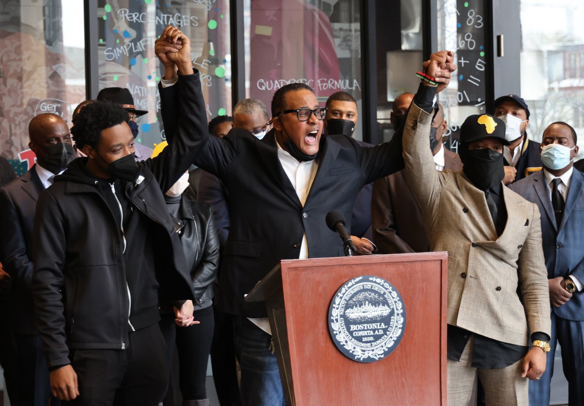 MayorWu's tweet photo. Excited to launch the new Office of Black Male Advancement led by @MrFrankFarrow, who has spent years organizing for @schoolfactsbos @ElevateBoston &amp; more. Under his leadership, this office will work to dismantle economic &amp; social barriers to empower Black men &amp; boys in Boston. https://t.co/XCYrwi0QRg