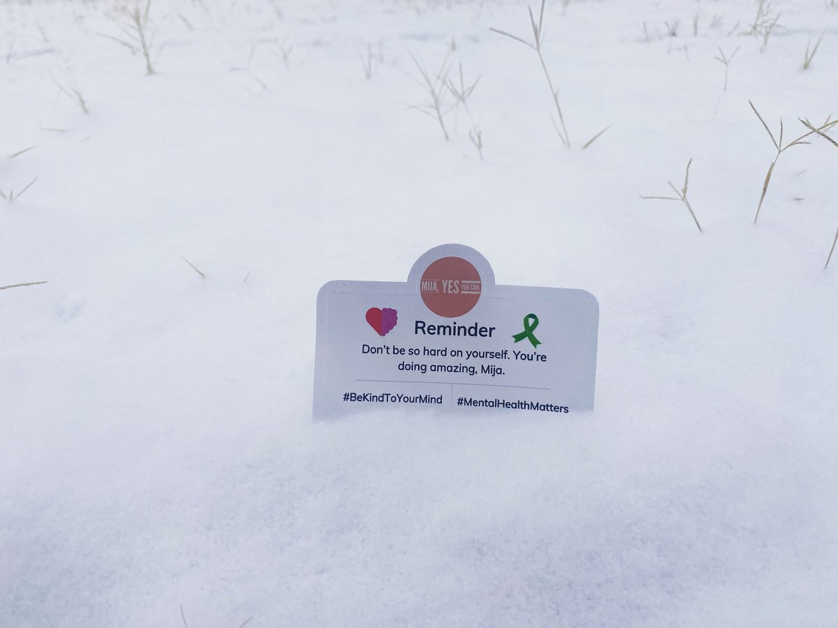 mijayesyoucan's tweet photo. ❄️ Even on snow days we gotta remember to be kind to our minds! 🥰

🧣 Stay warm and enjoy the snow day! 🧤 

••••
#MijaYesYouCan #MYYC #TheMijaProject #ElPaso #SnowDay #MentalHealthMatters #bekindtoyourmind #mentalhealth https://t.co/lrXJn3VPMl
