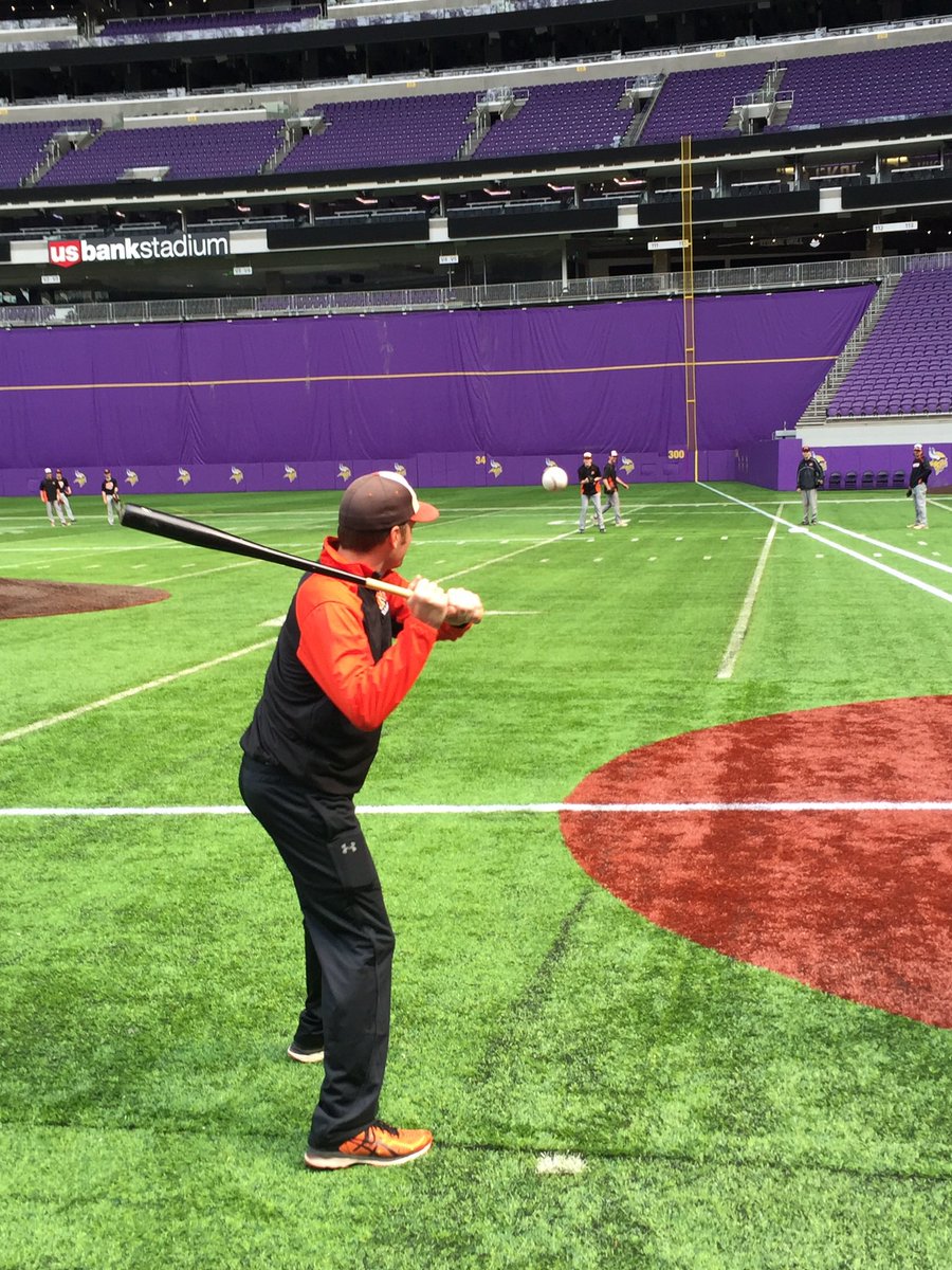 SpudBaseball's tweet photo. Just finalized USbank Stadium scrimmages with East Ridge on March 24th. We will have the field for 5 hours that day - 2 scrimmages and about 1 hour of practice time. Going to be a great day for baseball! https://t.co/RoTkgljIe0