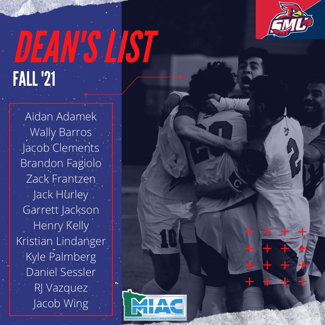 Another round of academic accolades! Thirteen students athletes earned their place on the Dean’s List for Fall 2021!