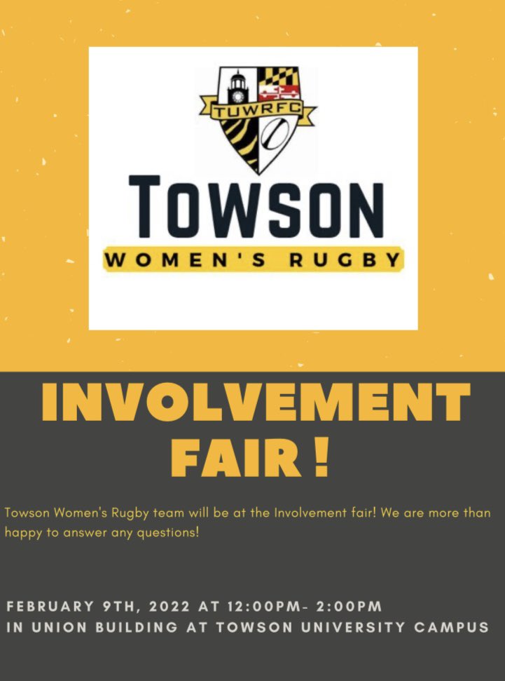 TUWRFC's tweet photo. Come talk to us at the involvement fair next week, Feb. 9th, 2022! https://t.co/7VgzEEOa5m