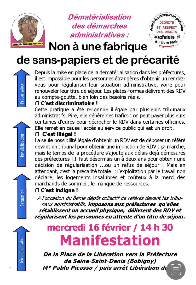 #BougeTaPref #RendezNousNosRendezVous  notez sur vos tablettes et soyons nombreux, nombreuses à Bobigny, le 16 fevrier ⬇️⬇️