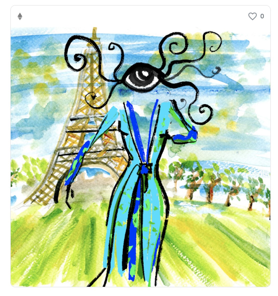 RockyRhode777's tweet photo. @EyesoFashionNFT How can you not love this Parisian inspired NFT??? LFG! Fashion + Tech! https://t.co/HJatoVR2HD