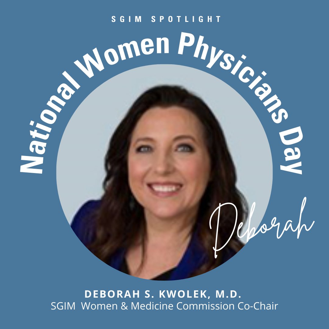 SocietyGIM's tweet photo. On #NationalWomenPhysicianDay we acknowledge the leaders of SGIM's Women &amp; Medicine Commission for their commitment to Sex &amp; Gender-based women’s health research/education, women’s access to equitable clinical care &amp; gender equity in the workplace @juliemitchellmd @deborah_kwolek https://t.co/TaQjb7wHVx