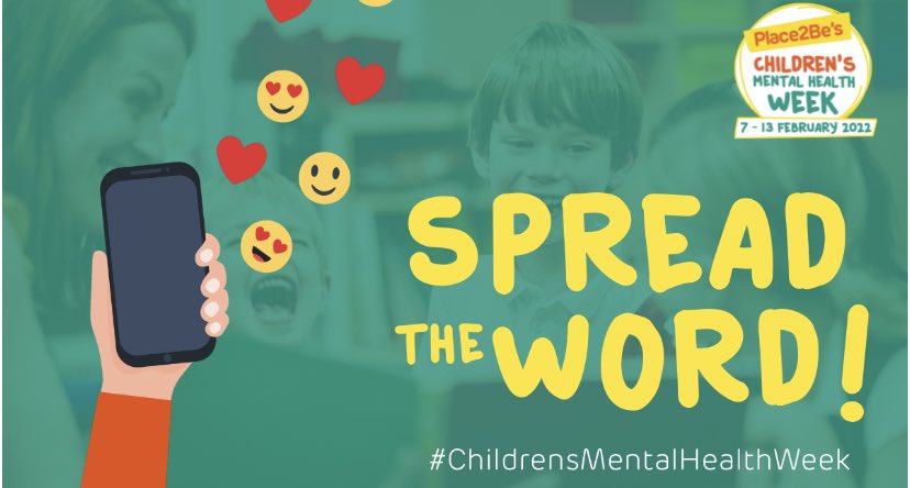 Supporting children’s mental health is our priority. 

That is why Tornedale Infant School will be supporting Place2Be’s children’s mental health week! 

#ChildrensMentalHealthWeek 
#teamtornedale
