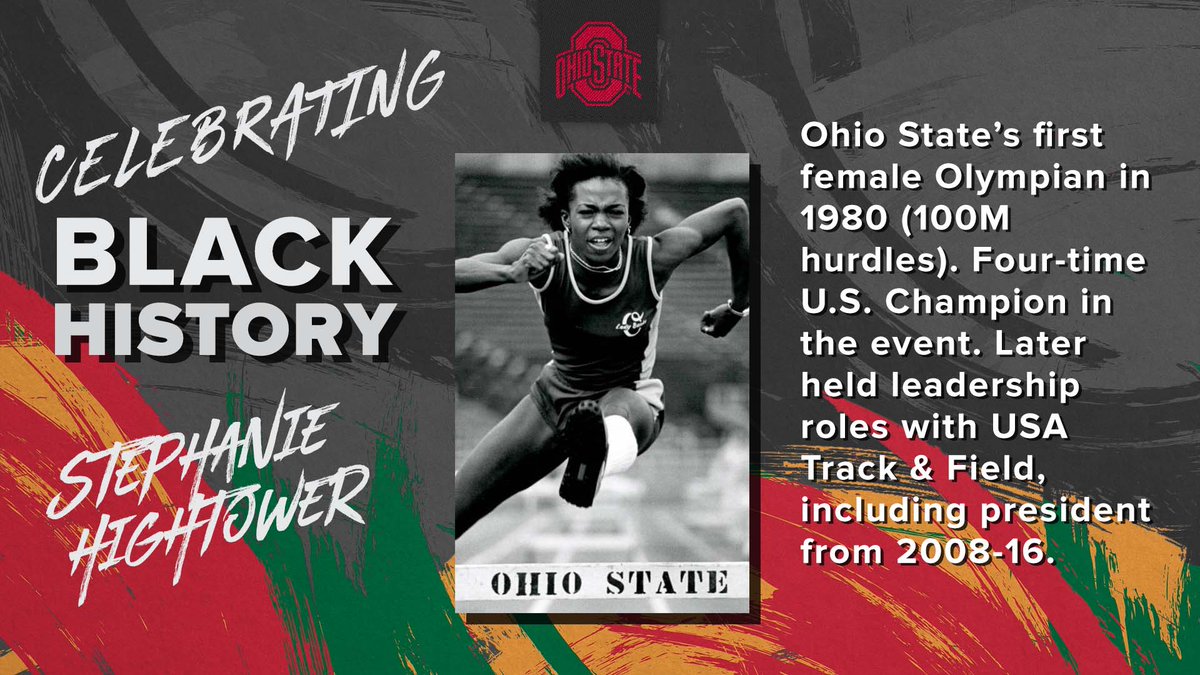 🎽 Continuing our #BHM celebration with the first <a href="/OhioState/">Ohio State</a> Olympian in women's sports - <a href="/s_hightower614/">Stephanie Hightower</a>

➕go.osu.edu/bhm_2022 | #GoBucks